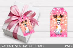 Valentines Dog Gift Tag Design. Valentine Gift Tag Printable Product Image 1