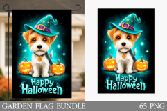 Halloween Dog Garden Flag Design. Halloween Garden Flag Product Image 1