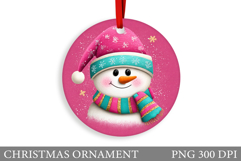 Snowman Christmas Ornament. Snowman Ornament Design Product Image 1