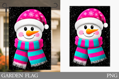 Cute Snowman Garden Flag. Christmas Garden Flag Design Product Image 1