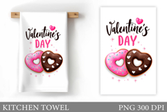 Valentines Day Kitchen Towel. Valentines Sublimation Product Image 1
