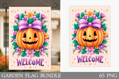 Halloween Garden Flag Design. Halloween Pumpkin Garden Flag Product Image 1