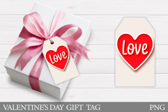 Love Gift Tag Printable. Valentines Gift Tag Design Product Image 1