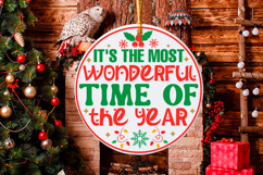 Christmas Round sign Svg Design Round Sign SVG quotes Product Image 1