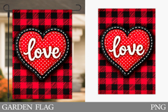 Valentine Garden Flag Design. Love Garden Flag Sublimation Product Image 1