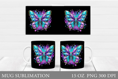 Butterfly Mug Design. Butterfliy Mug Sublimation Product Image 1