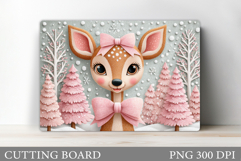 Christmas Deer Cutting Board. Christmas Cutting Board Design Product Image 1