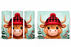 Christmas Cow Tumbler Design. Christmas Tumbler Sublimation Product Image 2