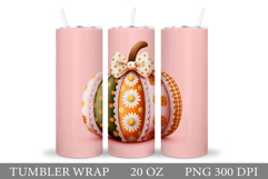 Pumpkin Tumbler Design. Pumpkin Sublimation Product Image 1