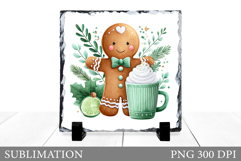 Cute Gingerbread Sublimation. Gingerbread Slate Design Product Image 1