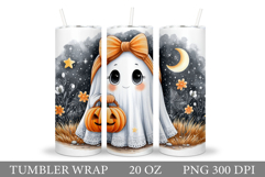 Ghost Tumbler Sublimation. Halloween Tumbler Design Product Image 1