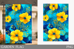 Flowers Garden Flag Sublimation. Floral Garden Flag Design Product Image 1