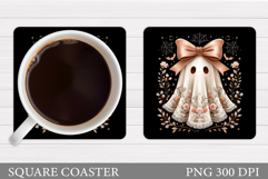 Halloween Ghost Teacher Coaster. Cute Ghost Coaster Design Product Image 1