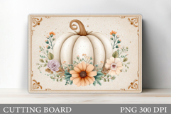 Pumpkin Cutting Board Design. Pumpkin Kitchen Cutting Board Product Image 1