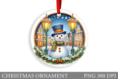 Snowman Christmas Ornament. Winter Christmas Ornament Design Product Image 1