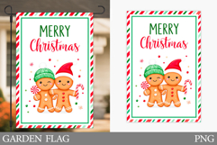Gingerbread Garden Flag. Christmas Garden Flag Design Product Image 1