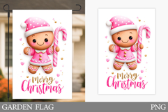 Gingerbread Garden Flag. Christmas Garden Flag Design Product Image 1