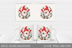 Cute Santa Claus Mug Design. Christmas Mug Sublimation Product Image 1