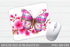 Butterfly Mouse Pad Design. Butterfly Sublimation Product Image 1