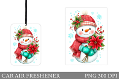 Snowman Car Air Freshener. Christmas Car Air Freshener Product Image 1