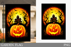 Halloween Pumpkin Garden Flag. Halloween Garden Flag Design Product Image 1