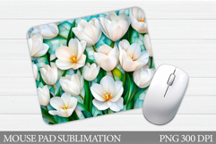 Tulips Mouse Pad Design. Flowers Spring Mouse Pad Product Image 1