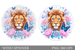Lion Wind Spinner Design. Lion Sublimation Product Image 1