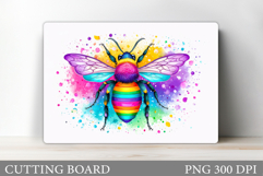 Bee Cutting Board Design. Flowers Kitchen Cutting Board Product Image 1