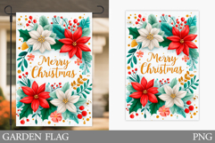 Merry Christmas Garden Flag Design. Christmas Sublimation Product Image 1