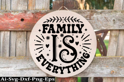 Family round sign design, Family SVG Quotes SVG Product Image 1