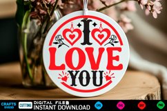 i love you Farmhouse Sign, Round Sign Design Product Image 1