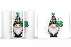 St Patrick Gnome Tumbler. St Patrick Tumbler Sublimation Product Image 2