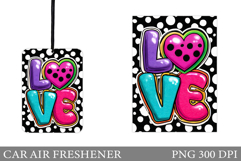 Love Car Air Freshener Design. Valentines Car Air Freshener Product Image 1