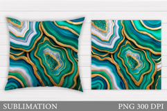 Abstract Pillow Sublimation. Agate Stone Pillow Design Product Image 1