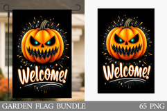 Halloween Pumpkin Garden Flag. Halloween Garden Flag Design Product Image 1
