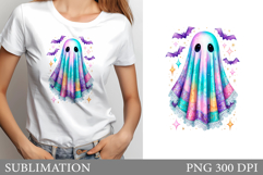 Halloween Ghost Sublimation. Cute Ghost T-Shirt Design Product Image 1