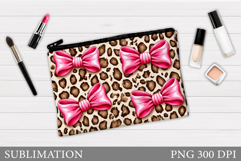 Bows Cosmetics Bag Design. Bows Makeup Bag Sublimation Product Image 1