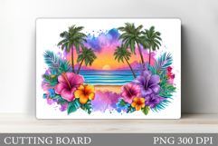 Sea Cutting Board Design. Beach Sublimation Product Image 1