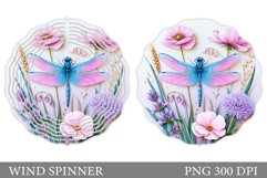 Dragonfly Wind Spinner Design. Dragonfly Sublimation Product Image 1