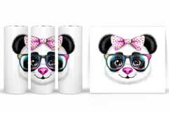 Cute Panda Tumbler Sublimation. Funny Panda Tumbler Design Product Image 2