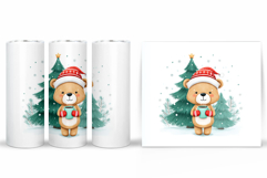 Christmas Bear Tumbler Design. Bear Tumbler Sublimation Product Image 2