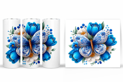 Butterfly Flowers Tumbler. Butterfly Tumbler Sublimation Product Image 2