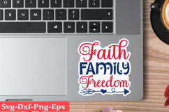 4th of July Sticker Svg Design, Patriotics Quotes Svg, Product Image 1