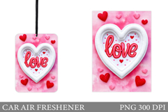Love Car Air Freshener. Valentines Car Air Freshener Design Product Image 1