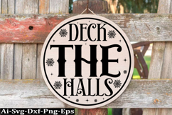 Christmas Round sign Svg Design Round Sign SVG quotes Product Image 1