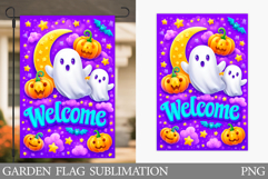 Welcome Garden Flag. Cute Halloween Garden Flag Design Product Image 1