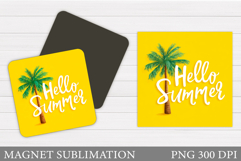 Palm Tree Magnet Sublimation. Summer Magnet Design Product Image 1