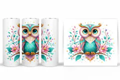 Owl Tumbler Sublimation. Owl Sublimation Product Image 2