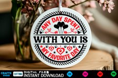 Any day spent Farmhouse Sign, Round Sign Design Product Image 1