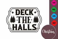 Farmhouse Christmas Round Sign SVG Design Product Image 1